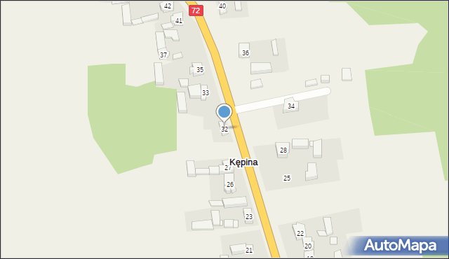 Kępina, Kępina, 32, mapa Kępina