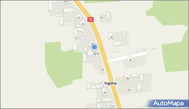 Kępina, Kępina, 33, mapa Kępina