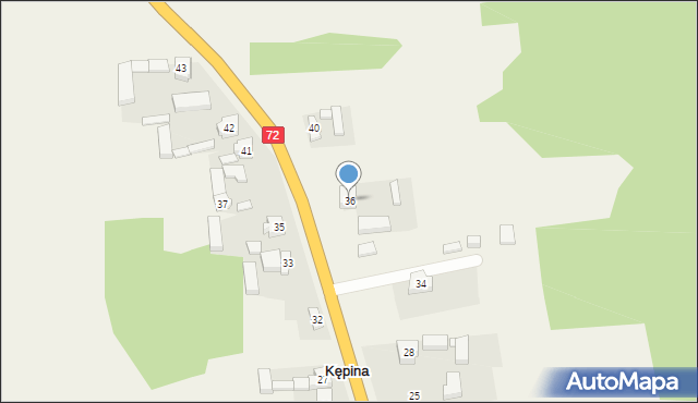 Kępina, Kępina, 36, mapa Kępina