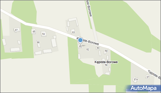 Kępiste-Borowe, Kępiste-Borowe, 61, mapa Kępiste-Borowe