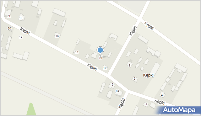 Kępki, Kępki, 13, mapa Kępki