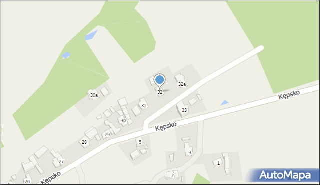 Kępsko, Kępsko, 32, mapa Kępsko