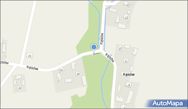 Kęsów, Kęsów, 19, mapa Kęsów