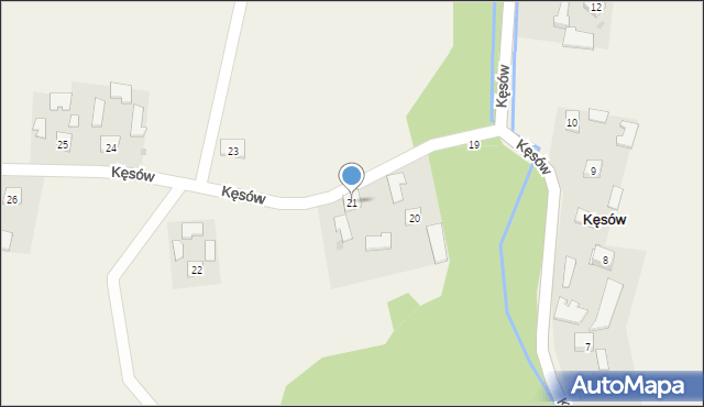 Kęsów, Kęsów, 21, mapa Kęsów