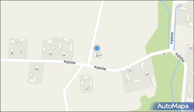 Kęsów, Kęsów, 23, mapa Kęsów