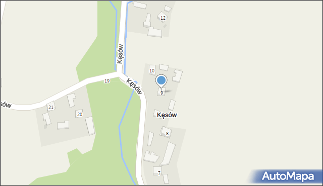 Kęsów, Kęsów, 9, mapa Kęsów