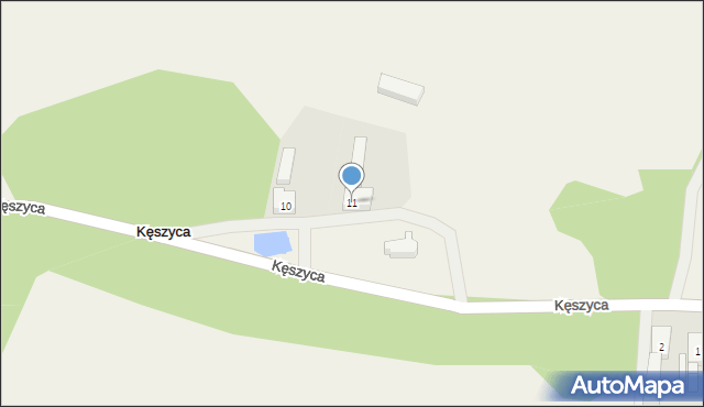 Kęszyca, Kęszyca, 11, mapa Kęszyca