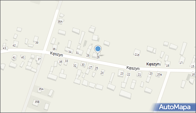 Kęszyn, Kęszyn, 26A, mapa Kęszyn