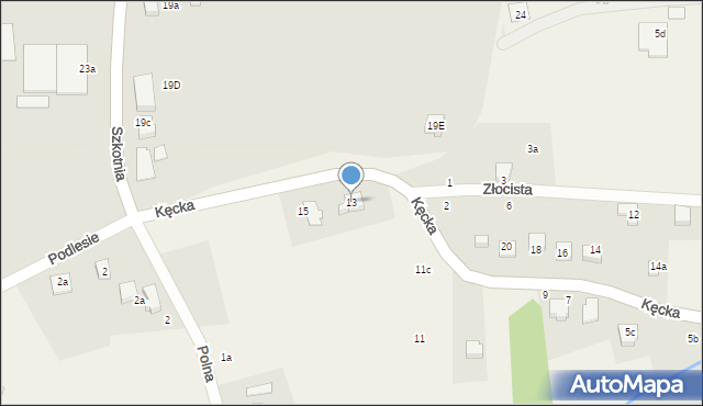 Kobiernice, Kęcka, 13, mapa Kobiernice