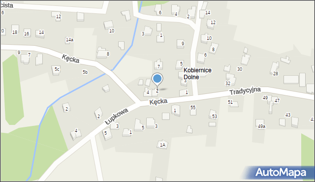 Kobiernice, Kęcka, 2, mapa Kobiernice