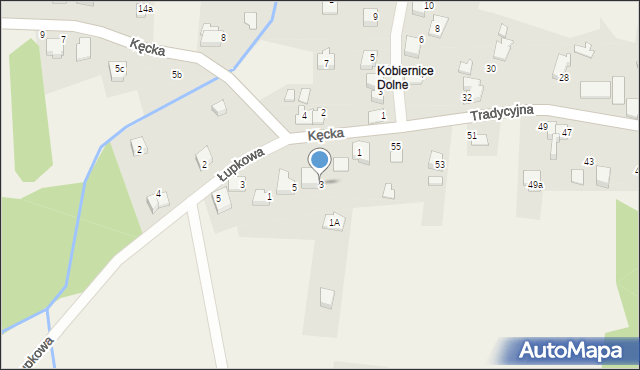 Kobiernice, Kęcka, 3, mapa Kobiernice