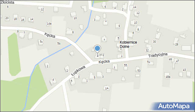 Kobiernice, Kęcka, 4, mapa Kobiernice