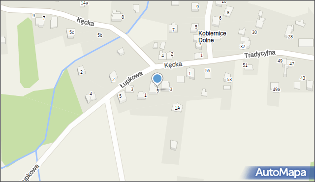 Kobiernice, Kęcka, 5, mapa Kobiernice