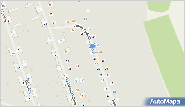 Korsze, Kętrzyńskiego Wojciecha, 29, mapa Korsze