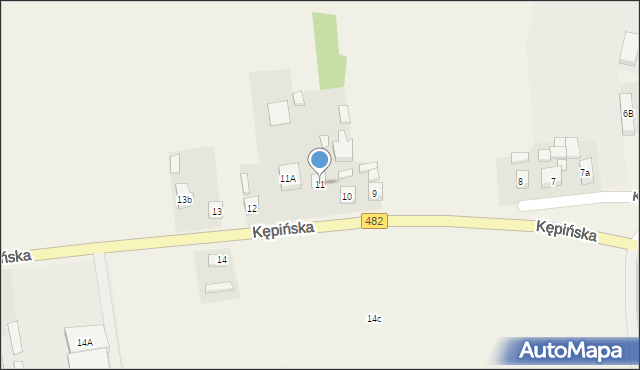 Kuźnica Skakawska, Kępińska, 11, mapa Kuźnica Skakawska