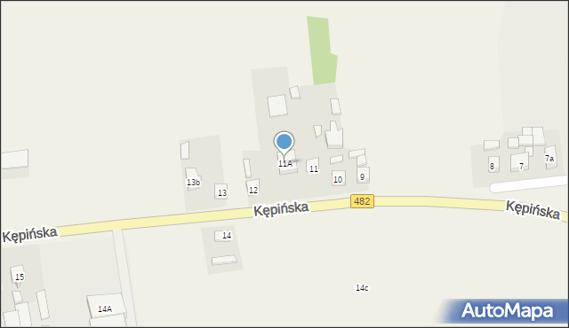 Kuźnica Skakawska, Kępińska, 11A, mapa Kuźnica Skakawska