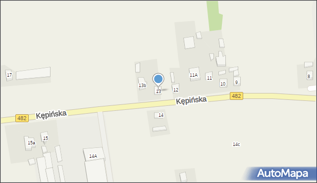 Kuźnica Skakawska, Kępińska, 13, mapa Kuźnica Skakawska