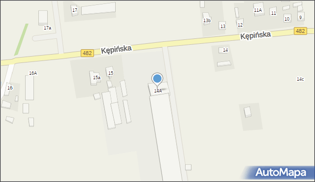 Kuźnica Skakawska, Kępińska, 14A, mapa Kuźnica Skakawska