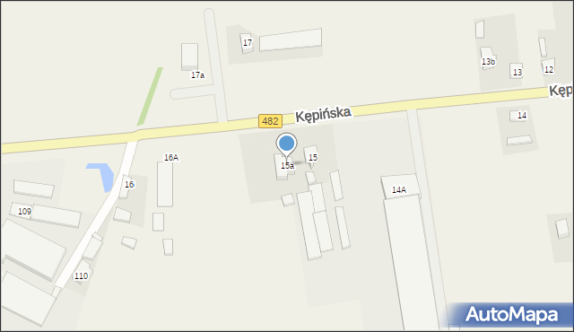 Kuźnica Skakawska, Kępińska, 15a, mapa Kuźnica Skakawska