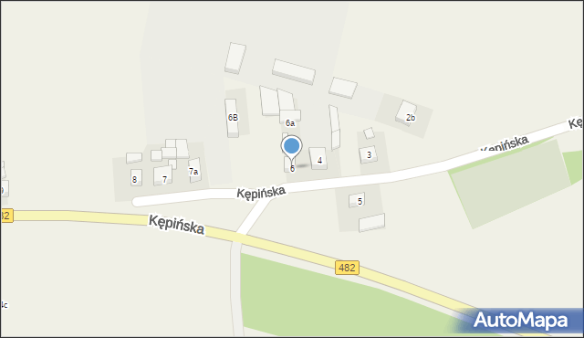 Kuźnica Skakawska, Kępińska, 6, mapa Kuźnica Skakawska