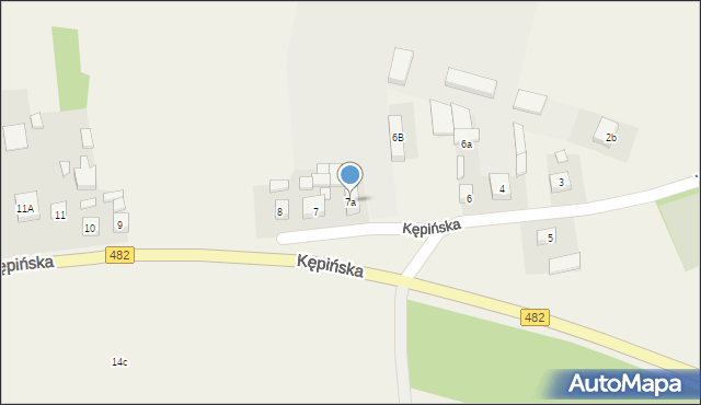 Kuźnica Skakawska, Kępińska, 7a, mapa Kuźnica Skakawska