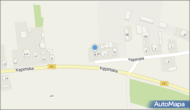 Kuźnica Skakawska, Kępińska, 8, mapa Kuźnica Skakawska