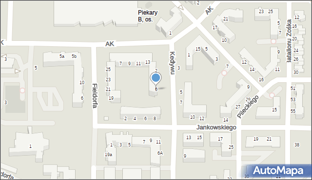 Legnica, Kedywu, 6, mapa Legnicy