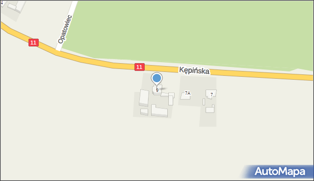 Łęka Opatowska, Kępińska, 9, mapa Łęka Opatowska