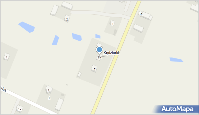 Lichnowo, Kędziorki, 8a, mapa Lichnowo