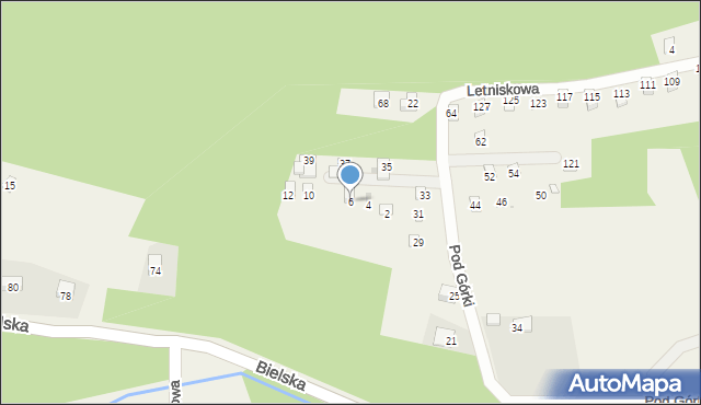 Międzybrodzie Bialskie, Kempingowa, 6, mapa Międzybrodzie Bialskie