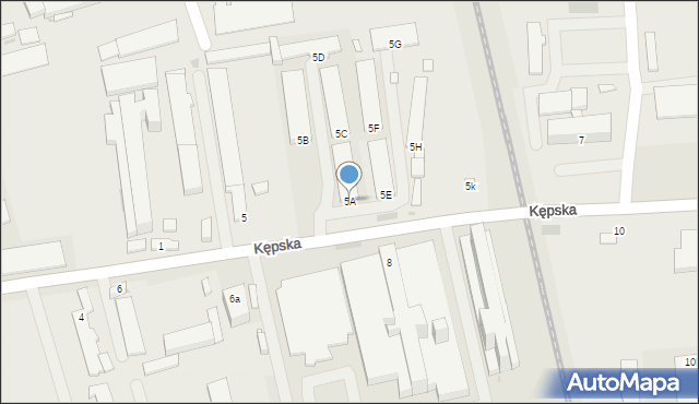 Opole, Kępska, 5A, mapa Opola