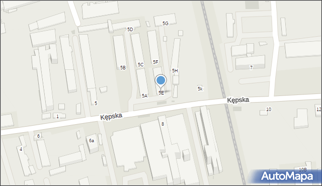 Opole, Kępska, 5E, mapa Opola