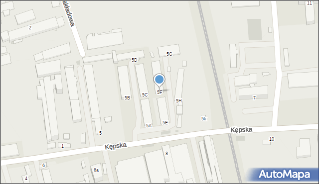 Opole, Kępska, 5F, mapa Opola