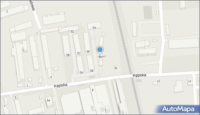 Opole, Kępska, 5H, mapa Opola