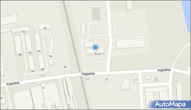 Opole, Kępska, 7, mapa Opola