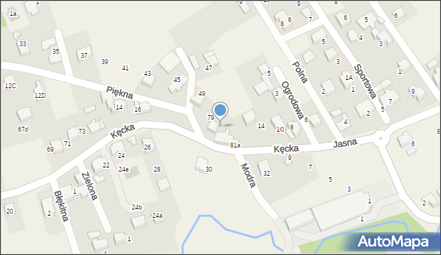Pisarzowice, Kęcka, 81, mapa Pisarzowice