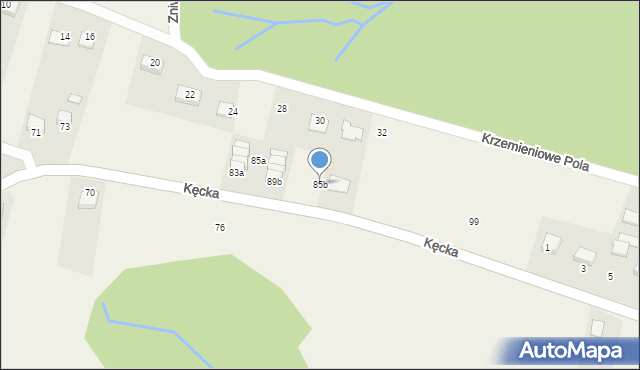 Pisarzowice, Kęcka, 85b, mapa Pisarzowice