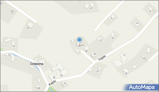 Pogórze, Kępki, 20, mapa Pogórze