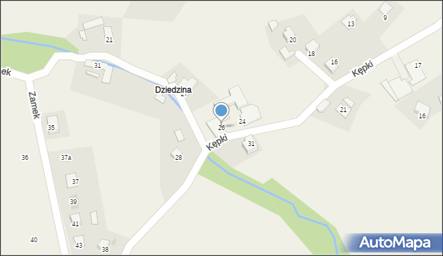 Pogórze, Kępki, 26, mapa Pogórze