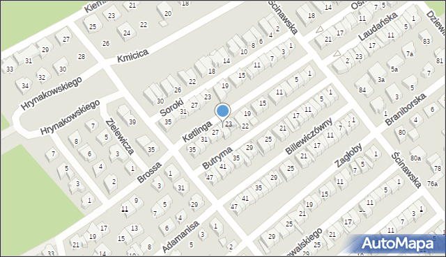 Poznań, Ketlinga, 25, mapa Poznania