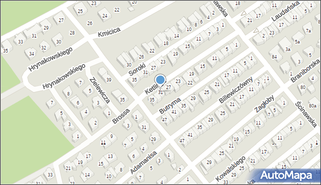 Poznań, Ketlinga, 31, mapa Poznania