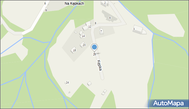 Przyłęków, Kępka, 26, mapa Przyłęków