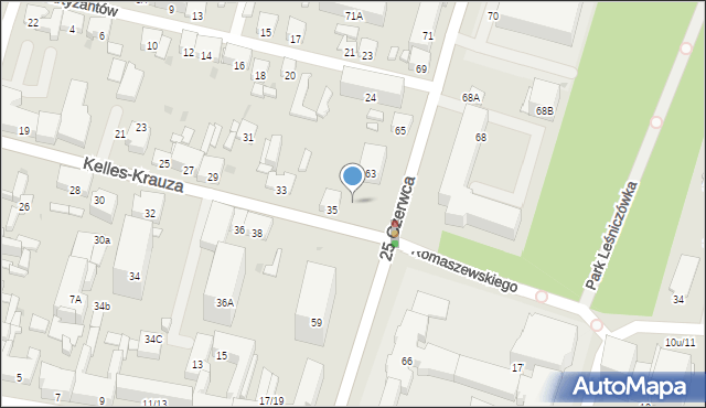 Radom, Kelles-Krauza Kazimierza, 37/39, mapa Radomia
