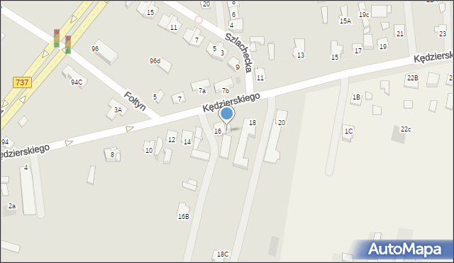 Radom, Kędzierskiego Apoloniusza, 16A, mapa Radomia