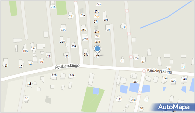 Radom, Kędzierskiego Apoloniusza, 27, mapa Radomia