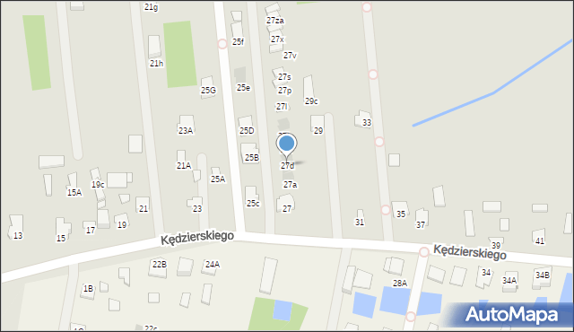 Radom, Kędzierskiego Apoloniusza, 27d, mapa Radomia