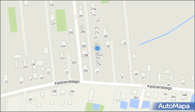 Radom, Kędzierskiego Apoloniusza, 27e, mapa Radomia