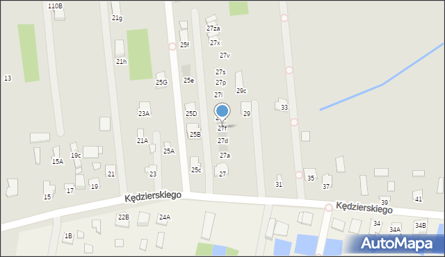 Radom, Kędzierskiego Apoloniusza, 27f, mapa Radomia