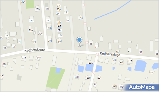 Radom, Kędzierskiego Apoloniusza, 31, mapa Radomia