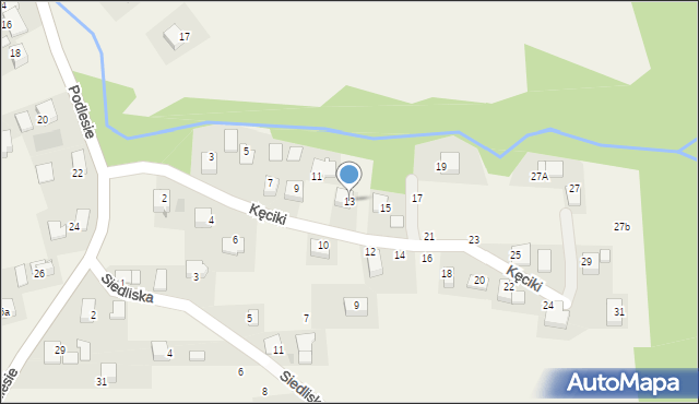 Radziszów, Kęciki, 13, mapa Radziszów